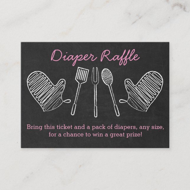 Carte D'accompagnement BBQ Baby shower rose Tickets de rabat (Devant)