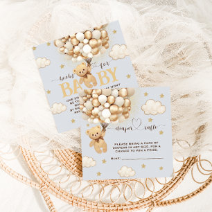 Carte D'accompagnement Bear Balloon Blue Book Demande