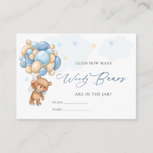Carte D'accompagnement Bear Balloons Devine Combien D'Ours Sont Dans Le J