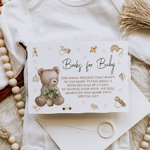Carte D'accompagnement Bear Nursery Cute Baby shower Demande de réservati