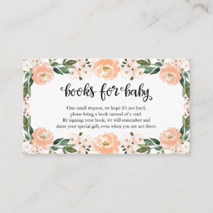 Carte D'accompagnement Beau Baby shower Floral Bleu Livres Pour Bébé