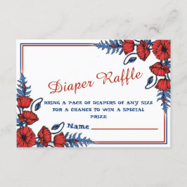 Carte D'accompagnement Beau Baby shower Floral Poppy Personnalisé