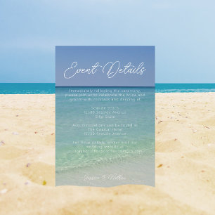 Carte D'accompagnement Beautiful Beach Photography Mariage Détails de l'é