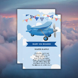 Carte D'accompagnement Bébé à bord ! Baby shower d'avion