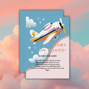 Carte D'accompagnement Bébé à bord Baby shower d'avion d'aviation moderne