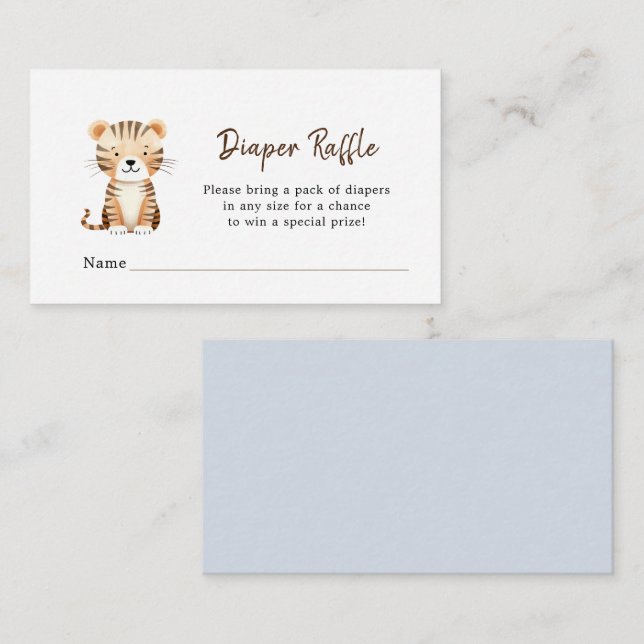 Carte D'accompagnement Bébé animal mou Douche garçon Chevalier Raffle (Devant / Derrière)