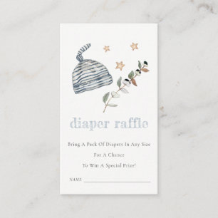 Carte D'accompagnement Bébé Binnie Blue Diaper Baby shower de raffle