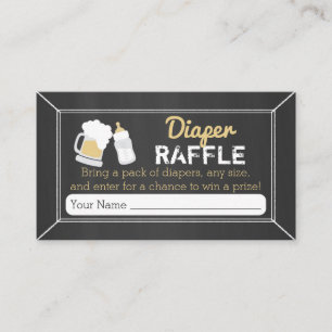 Carte D'accompagnement Bébé brasse Baby shower Déchets Raffle Billet
