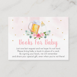 Carte D'accompagnement Bébé brasse Pink Gold Baby shower Demande de réser