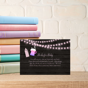 Carte D'accompagnement Bébé Brûle Des Livres En Baby shower Rose Pour Béb