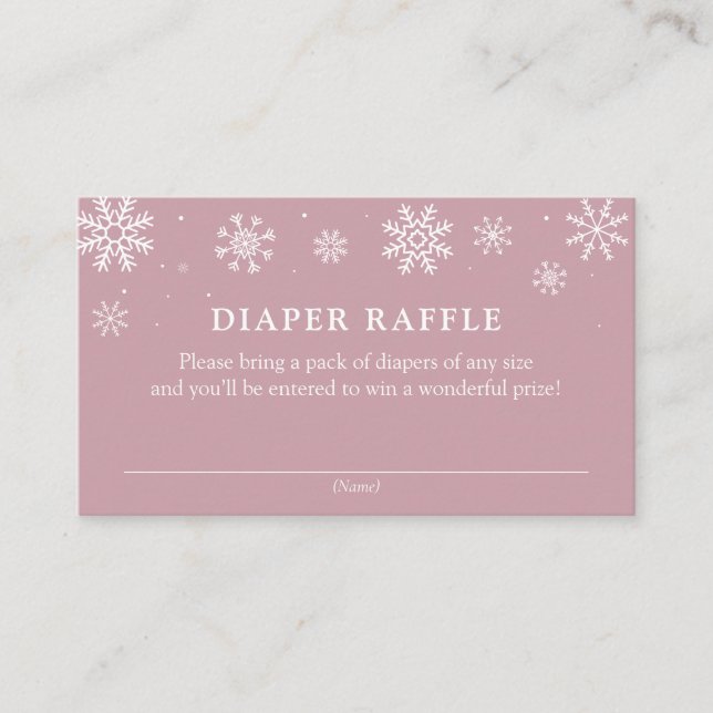 Carte D'accompagnement Bébé c'est froid dehors Douche Dehors Billet Raffl (Devant)