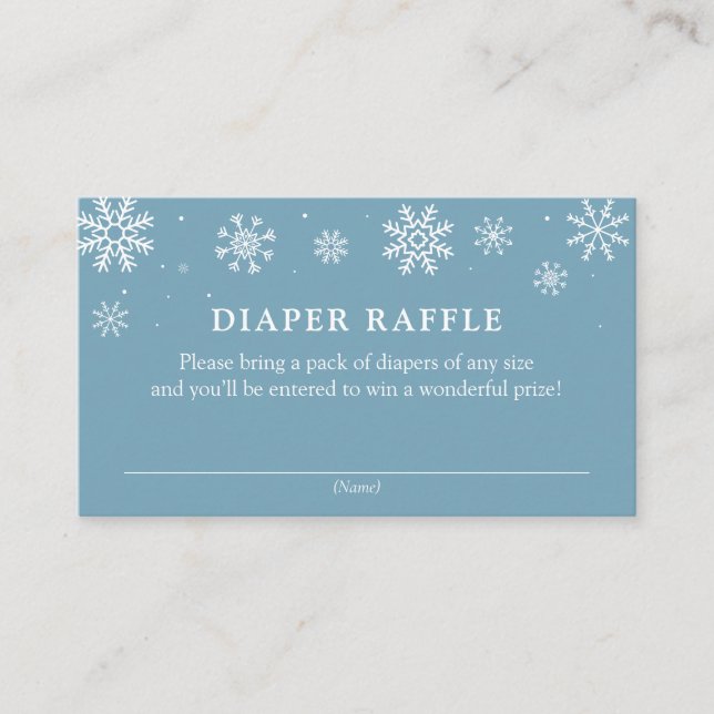 Carte D'accompagnement Bébé c'est froid dehors Douche Dehors Billet Raffl (Devant)