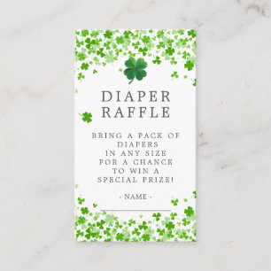 Carte D'accompagnement Bébé Chanceux Petit Trèfle Fleur Baby Shower Tirag
