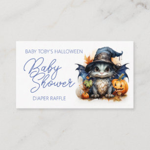 Carte D'accompagnement Bébé Dragon Halloween Baby shower Déchets Raffle