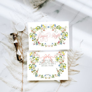 Carte D'accompagnement Bébé en Fleur Bow rose Baby shower Floral Fille