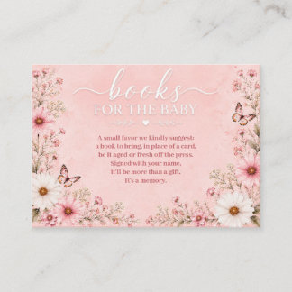 Carte D'accompagnement Bébé en fleurs Baby Shower Fleur des champs