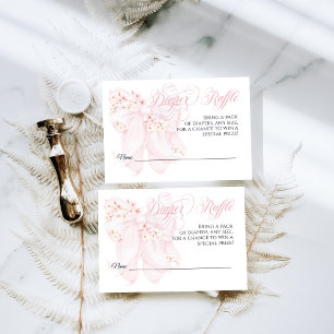 Carte D'accompagnement Bébé en fleurs Bow fleuri Baby shower fille de pri