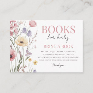 Carte D'accompagnement Bébé en fleurs Livres pour bébé Fleurs sauvages