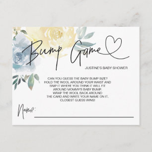 Carte D'accompagnement Bébé Garçon Baby shower Jeu de bosse Guess Cards