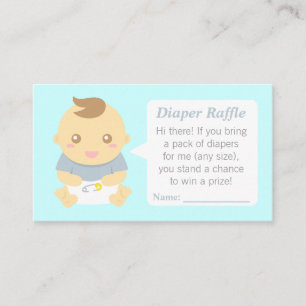 Carte D'accompagnement Bébé mignon Douche Chevalier Raffle Billets bleu