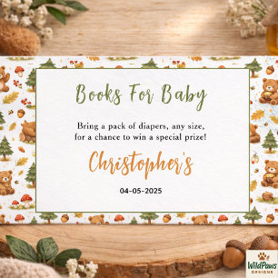 Carte D'accompagnement Bébé Ours Mosaïque de la Forêt Baby Shower