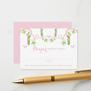 Carte D'accompagnement Bébé Petit Pois Fille Dans Un Jardin De Poitrine B