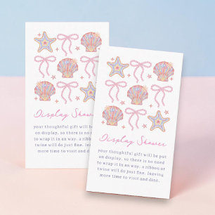 Carte D'accompagnement Bébé plage fille d'été Baby Shower Affichage Douch