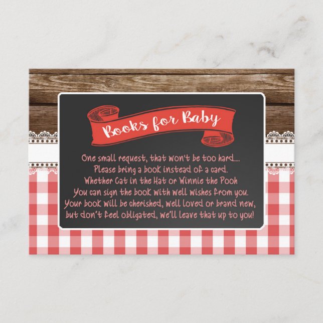 Carte D'accompagnement Bébé Q Livres pour Baby Card - Rouge (Devant)
