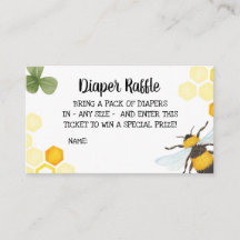 Bee Baby shower Diaper Raffle Insérer maman à abei
