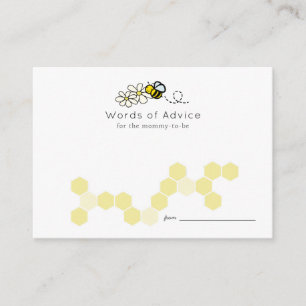 Carte D'accompagnement Bee Daisy White Baby shower