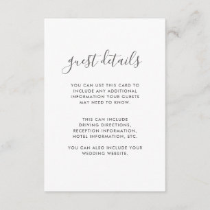 Carte D'accompagnement Belle broche souple - Détails du Mariage