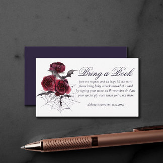 Carte D'accompagnement Belle déplaisante | Gothique Floral Baby Book Dema