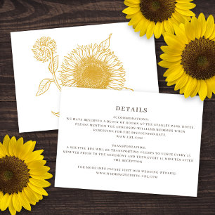 Carte D'accompagnement Belle Élégante Mariage d'automne