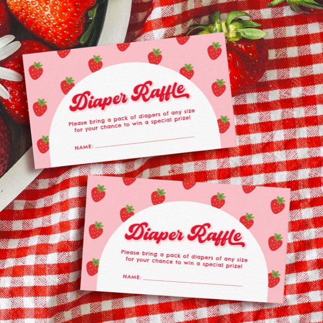 Carte D'accompagnement Berry Sweet Baby shower Raffle de couche (Créateur téléchargé)