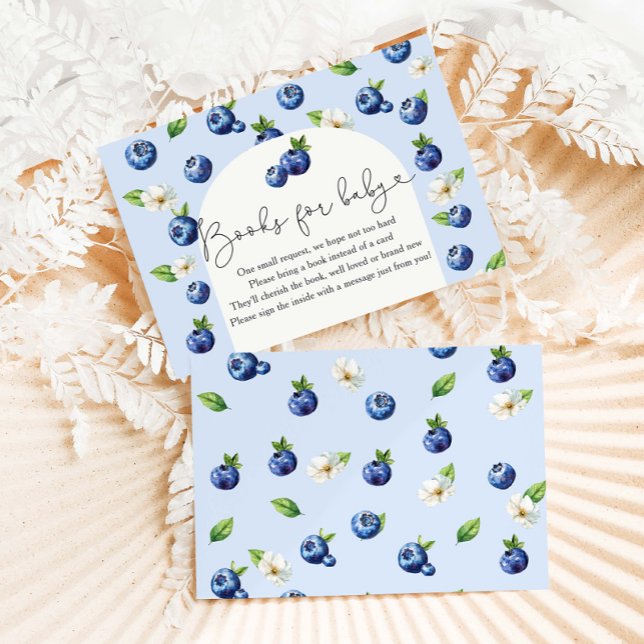 Carte D'accompagnement Berry Sweet Blueberry Baby showers Livres Pour Béb (Créateur téléchargé)