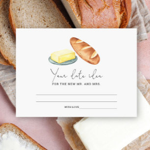 Carte D'accompagnement Beurre ensemble - Date idées nuit \ Date pot