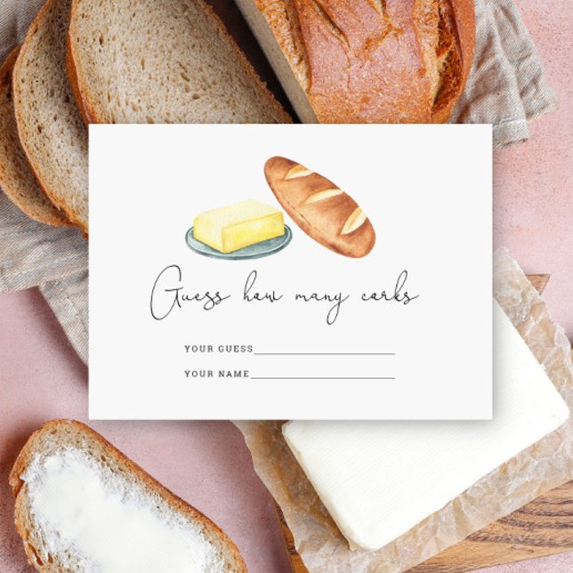 Carte D'accompagnement Beurre ensemble, Devinez combien de bouchons jeu d (Créateur téléchargé)