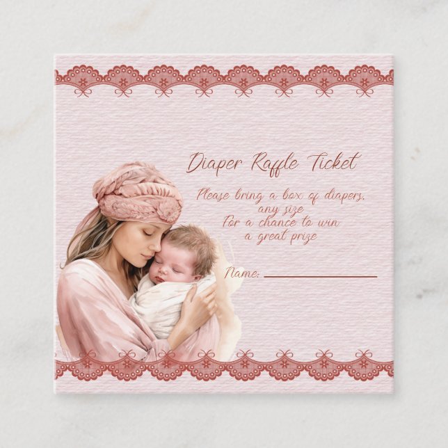 Carte D'accompagnement Bienvenue dans un Billet bébé fille Douche Déchets (Devant)