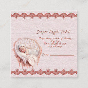 Carte D'accompagnement Bienvenue dans un Billet bébé fille Douche Déchets