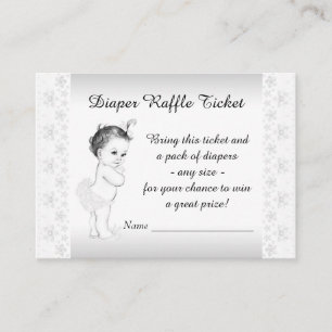 Carte D'accompagnement Billet adorable de tombola de couche-culotte de