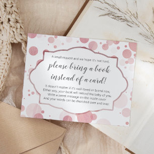 Carte D'accompagnement Billet, Baby shower "Apporter livre à la place de 