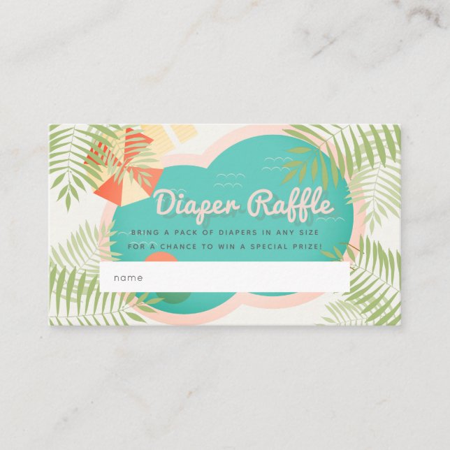 Carte D'accompagnement Billet Baby shower Beige Diaper Raffle (Devant)