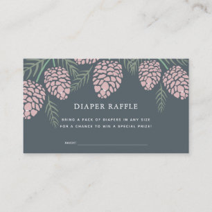 Carte D'accompagnement Billet Baby shower de la Marine Pine Cone