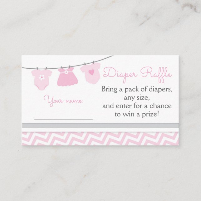 Carte D'accompagnement Billet Baby shower de lessive à linge (Devant)