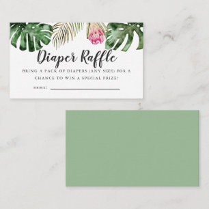 Carte D'accompagnement Billet Baby shower de verdure Tropical Refle