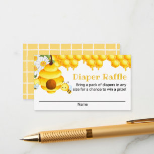 Carte D'accompagnement Billet Baby shower Déchets de Miel Sucré