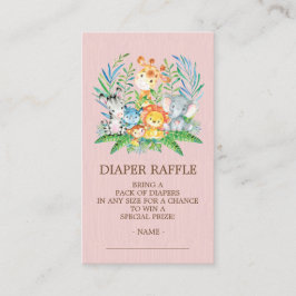 Carte D'accompagnement Billet Baby shower Déchets Safari Jungle