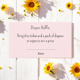 Carte D'accompagnement Billet baby shower Refle Girl Blush Pink