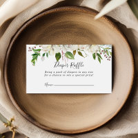 Billet blanc Hiver Peony Floral Diaper