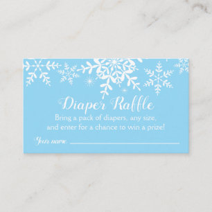 Carte D'accompagnement Billet bleu de tombola de couche-culotte de baby